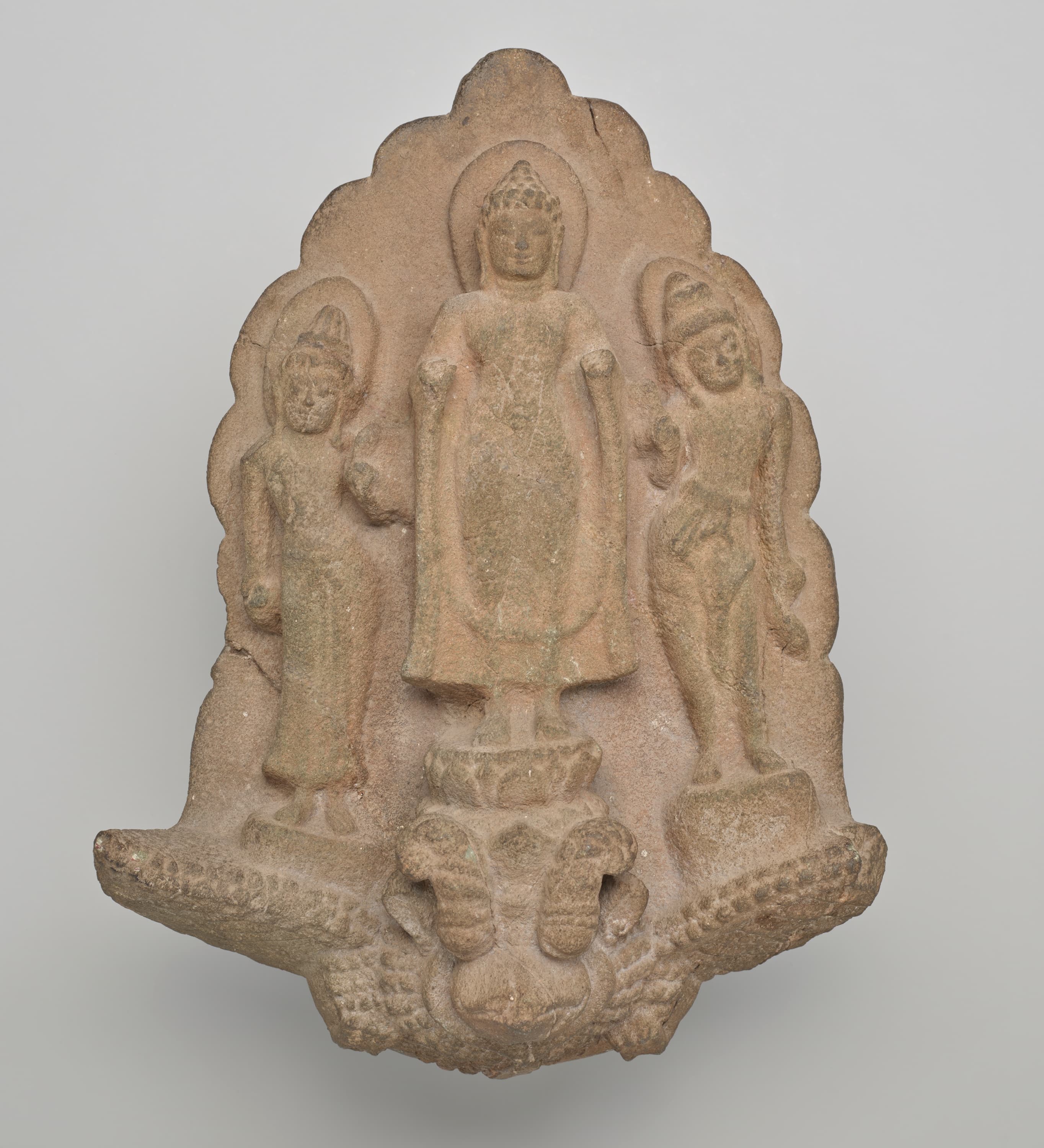 Buddha with Attendants on Mythical Animal
