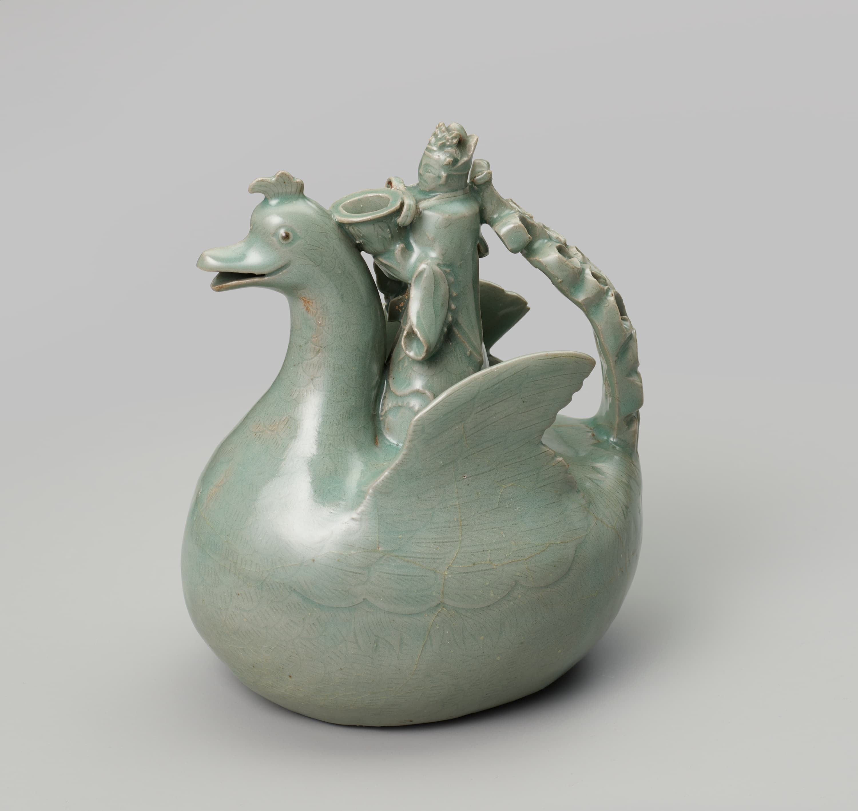 Duck-Shaped Ewer with Daoist Priest